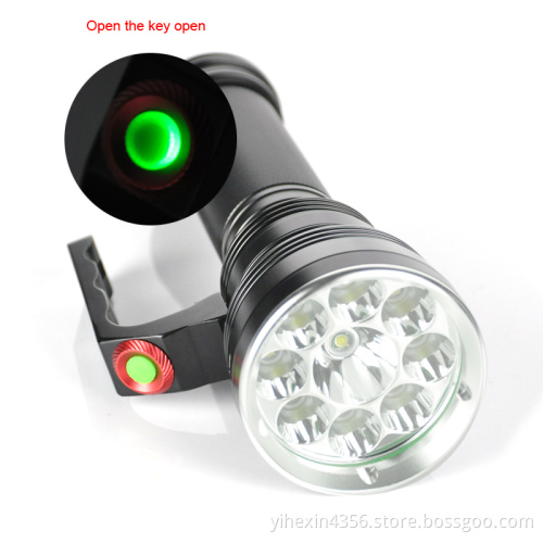 High Lumens 9* Cree L2 Led Reachargeable Flashlight Professional Diving Torch